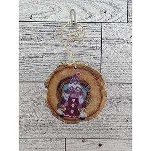 Sweet Christmas Gnome Wood Ornament/Tag 2" RANDOM SELECTION (Set of 4)